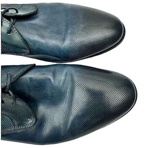 Carlo Pazolini Men's Blue Leather Oxford Dress Shoes -Size EU 42 US 9 Pre-Owned - Picture 9 of 9